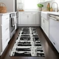 thumbnail image 1 of Addison Rugs Chantille Indoor/Outdoor Transitional Stripes Black Washable Runner Rug, 2'3" x 7'6", 1 of 6