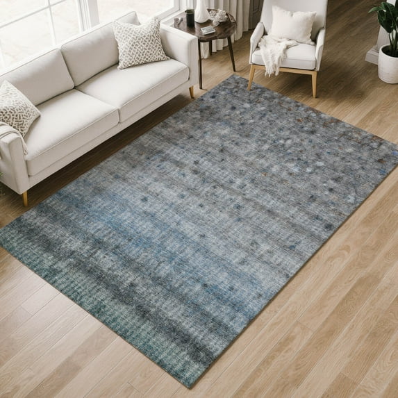Addison Rugs Chantille Indoor/Outdoor Transitional Stripes Blue Machine Washable Rectangle Rug, 10' x 14'