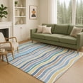 thumbnail image 1 of Addison Rugs Chantille Indoor/Outdoor Transitional Stripes Blue Machine Washable Rectangle Rug, 5' x 7'6", 1 of 8