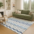 thumbnail image 1 of Addison Rugs Chantille Indoor/Outdoor Transitional Stripes Blue Machine Washable Rectangle Rug, 8' x 10', 1 of 8
