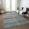 thumbnail image 1 of Addison Rugs Chantille Indoor/Outdoor Transitional Stripes Blue Washable Rectangle Rug, 5' x 7'6", 1 of 6