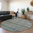 thumbnail image 1 of Addison Rugs Chantille Indoor/Outdoor Transitional Stripes Blue Washable Round Rug, 8' x 8', 1 of 6