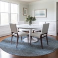 thumbnail image 1 of Addison Rugs Chantille Indoor/Outdoor Transitional Stripes Blue Washable Round Rug, 8' x 8', 1 of 6