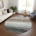 thumbnail image 1 of Addison Rugs Chantille Indoor/Outdoor Transitional Stripes Brown Machine Washable Round Rug, 8' x 8', 1 of 8