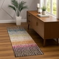 thumbnail image 1 of Addison Rugs Chantille Indoor/Outdoor Transitional Stripes Chocolate Machine Washable Runner Rug, 2'3" x 7'6", 1 of 8