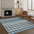 thumbnail image 1 of Addison Rugs Chantille Indoor/Outdoor Transitional Stripes Denim Machine Washable Rectangle Rug, 3' x 5', 1 of 8