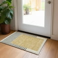 thumbnail image 1 of Addison Rugs Chantille Indoor/Outdoor Transitional Stripes Gold Washable Rectangle Rug, 1'8" x 2'6", 1 of 6