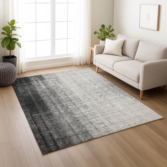 Addison Rugs Chantille Indoor/Outdoor Transitional Stripes Gray Machine Washable Rectangle Rug, 3' x 5'
