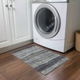 thumbnail image 1 of Addison Rugs Chantille Indoor/Outdoor Transitional Stripes Gray Washable Rectangle Rug, 1'8" x 2'6", 1 of 6