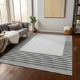 thumbnail image 1 of Addison Rugs Chantille Indoor/Outdoor Transitional Stripes Gray Washable Rectangle Rug, 10' x 14', 1 of 6
