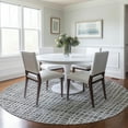 thumbnail image 1 of Addison Rugs Chantille Indoor/Outdoor Transitional Stripes Gray Washable Round Rug, 8' x 8', 1 of 6