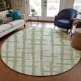 thumbnail image 1 of Addison Rugs Chantille Indoor/Outdoor Transitional Stripes Green Washable Round Rug, 8' x 8', 1 of 6