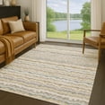 thumbnail image 1 of Addison Rugs Chantille Indoor/Outdoor Transitional Stripes Ivory Machine Washable Rectangle Rug, 5' x 7'6", 1 of 8