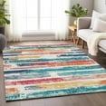 thumbnail image 1 of Addison Rugs Chantille Indoor/Outdoor Transitional Stripes Ivory Washable Rectangle Rug, 9' x 12', 1 of 6