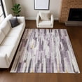 thumbnail image 1 of Addison Rugs Chantille Indoor/Outdoor Transitional Stripes Lavender Machine Washable Rectangle Rug, 9' x 12', 1 of 8