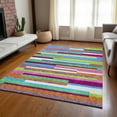thumbnail image 1 of Addison Rugs Chantille Indoor/Outdoor Transitional Stripes Lavender Washable Rectangle Rug, 5' x 7'6", 1 of 6