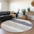 thumbnail image 1 of Addison Rugs Chantille Indoor/Outdoor Transitional Stripes Lavender Washable Round Rug, 8' x 8', 1 of 6
