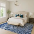 thumbnail image 1 of Addison Rugs Chantille Indoor/Outdoor Transitional Stripes Navy Machine Washable Rectangle Rug, 10' x 14', 1 of 8
