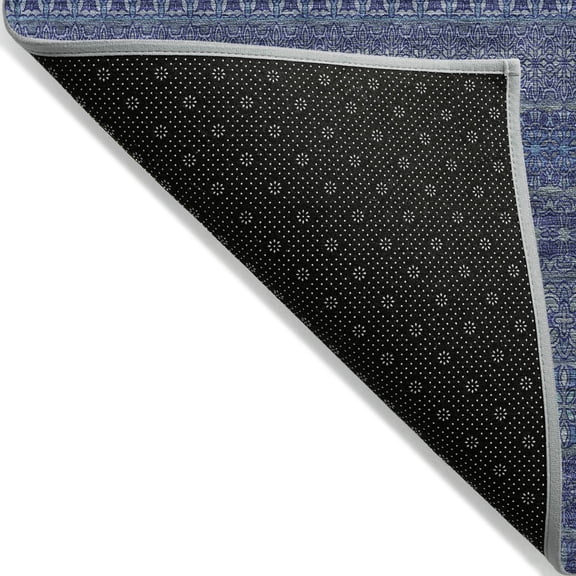 Addison Rugs Machine Washable Indoor/ Outdoor Moroccan Stripes Chantille Rug Navy - 1'8" x 2'6"
