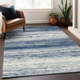thumbnail image 1 of Addison Rugs Chantille Indoor/Outdoor Transitional Stripes Navy Washable Rectangle Rug, 5' x 7'6", 1 of 6