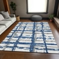 thumbnail image 1 of Addison Rugs Chantille Indoor/Outdoor Transitional Stripes Navy Washable Rectangle Rug, 8' x 10', 1 of 6