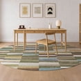 thumbnail image 1 of Addison Rugs Chantille Indoor/Outdoor Transitional Stripes Olive Machine Washable Round Rug, 8' x 8', 1 of 7