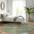 thumbnail image 1 of Addison Rugs Chantille Indoor/Outdoor Transitional Stripes Olive Washable Round Rug, 8' x 8', 1 of 6