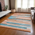 thumbnail image 1 of Addison Rugs Chantille Indoor/Outdoor Transitional Stripes Orange Washable Rectangle Rug, 5' x 7'6", 1 of 6
