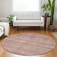 thumbnail image 1 of Addison Rugs Chantille Indoor/Outdoor Transitional Stripes Paprika Washable Round Rug, 8' x 8', 1 of 6