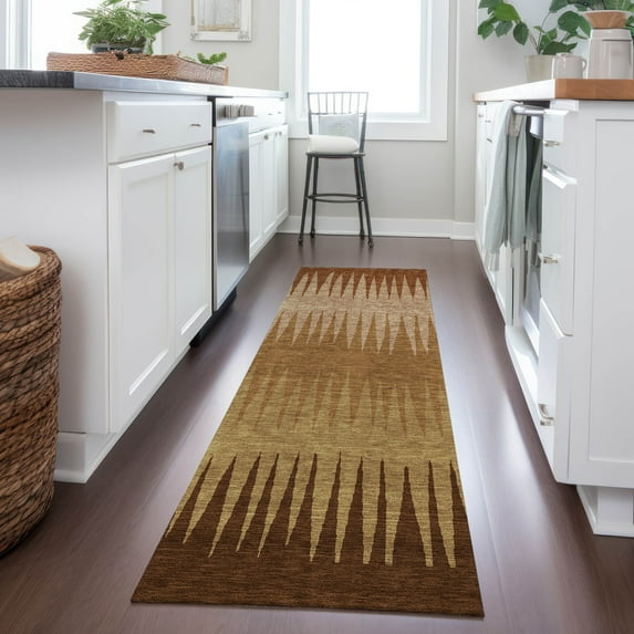 Addison Rugs Chantille Indoor/Outdoor Transitional Stripes Paprika Washable Runner Rug, 2'3" x 7'6"