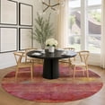 thumbnail image 1 of Addison Rugs Chantille Indoor/Outdoor Transitional Stripes Pink Machine Washable Round Rug, 8' x 8', 1 of 8