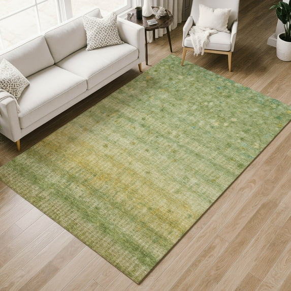 Addison Rugs Chantille Indoor/Outdoor Transitional Stripes Sage Machine Washable Rectangle Rug, 10' x 14'