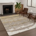 thumbnail image 1 of Addison Rugs Chantille Indoor/Outdoor Transitional Stripes Taupe Machine Washable Rectangle Rug, 8' x 10', 1 of 8