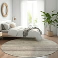 thumbnail image 1 of Addison Rugs Chantille Indoor/Outdoor Transitional Stripes Taupe Washable Round Rug, 8' x 8', 1 of 6