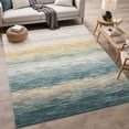 thumbnail image 1 of Addison Rugs Chantille Indoor/Outdoor Transitional Stripes Teal Machine Washable Rectangle Rug, 10' x 14', 1 of 8