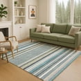 thumbnail image 1 of Addison Rugs Chantille Indoor/Outdoor Transitional Stripes Teal Machine Washable Rectangle Rug, 5' x 7'6", 1 of 8