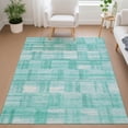 thumbnail image 1 of Addison Rugs Chantille Indoor/Outdoor Transitional Stripes Teal Machine Washable Rectangle Rug, 5' x 7'6", 1 of 8