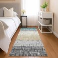 thumbnail image 1 of Addison Rugs Chantille Indoor/Outdoor Transitional Stripes Teal Machine Washable Runner Rug, 2'3" x 7'6", 1 of 7