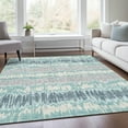 thumbnail image 1 of Addison Rugs Chantille Indoor/Outdoor Transitional Stripes Teal Washable Rectangle Rug, 8' x 10', 1 of 6