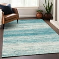thumbnail image 1 of Addison Rugs Chantille Indoor/Outdoor Transitional Stripes Teal Washable Rectangle Rug, 9' x 12', 1 of 6