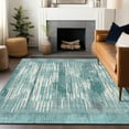 thumbnail image 1 of Addison Rugs Chantille Indoor/Outdoor Transitional Stripes Teal Washable Rectangle Rug, 9' x 12', 1 of 6