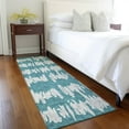 thumbnail image 1 of Addison Rugs Chantille Indoor/Outdoor Transitional Stripes Teal Washable Runner Rug, 2'3" x 7'6", 1 of 6