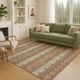 thumbnail image 1 of Addison Rugs Chantille Indoor/Outdoor Transitional Stripes Terracotta Machine Washable Rectangle Rug, 5' x 7'6", 1 of 8