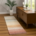 thumbnail image 1 of Addison Rugs Chantille Indoor/Outdoor Transitional Stripes Terracotta Machine Washable Runner Rug, 2'3" x 7'6", 1 of 8