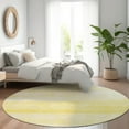 thumbnail image 1 of Addison Rugs Chantille Indoor/Outdoor Transitional Stripes Yellow Washable Round Rug, 8' x 8', 1 of 6