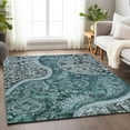 thumbnail image 1 of Addison Rugs Chantille Indoor/Outdoor Transitional Swirl Teal Washable Rectangle Rug, 8' x 10', 1 of 6