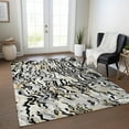 thumbnail image 1 of Addison Rugs Chantille Indoor/Outdoor Transitional Swirls Black Washable Rectangle Rug, 5' x 7'6", 1 of 6
