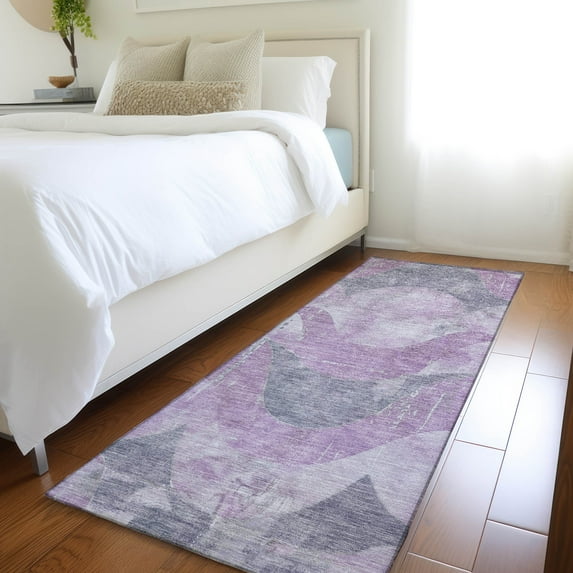 Addison Rugs Chantille Indoor/Outdoor Transitional Swirls Lavender Machine Washable Runner Rug, 2'3" x 7'6"