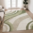 thumbnail image 1 of Addison Rugs Chantille Indoor/Outdoor Transitional Swirls Olive Machine Washable Rectangle Rug, 3' x 5', 1 of 8