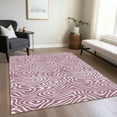 thumbnail image 1 of Addison Rugs Chantille Indoor/Outdoor Transitional Swirls Plum Washable Rectangle Rug, 8' x 10', 1 of 6